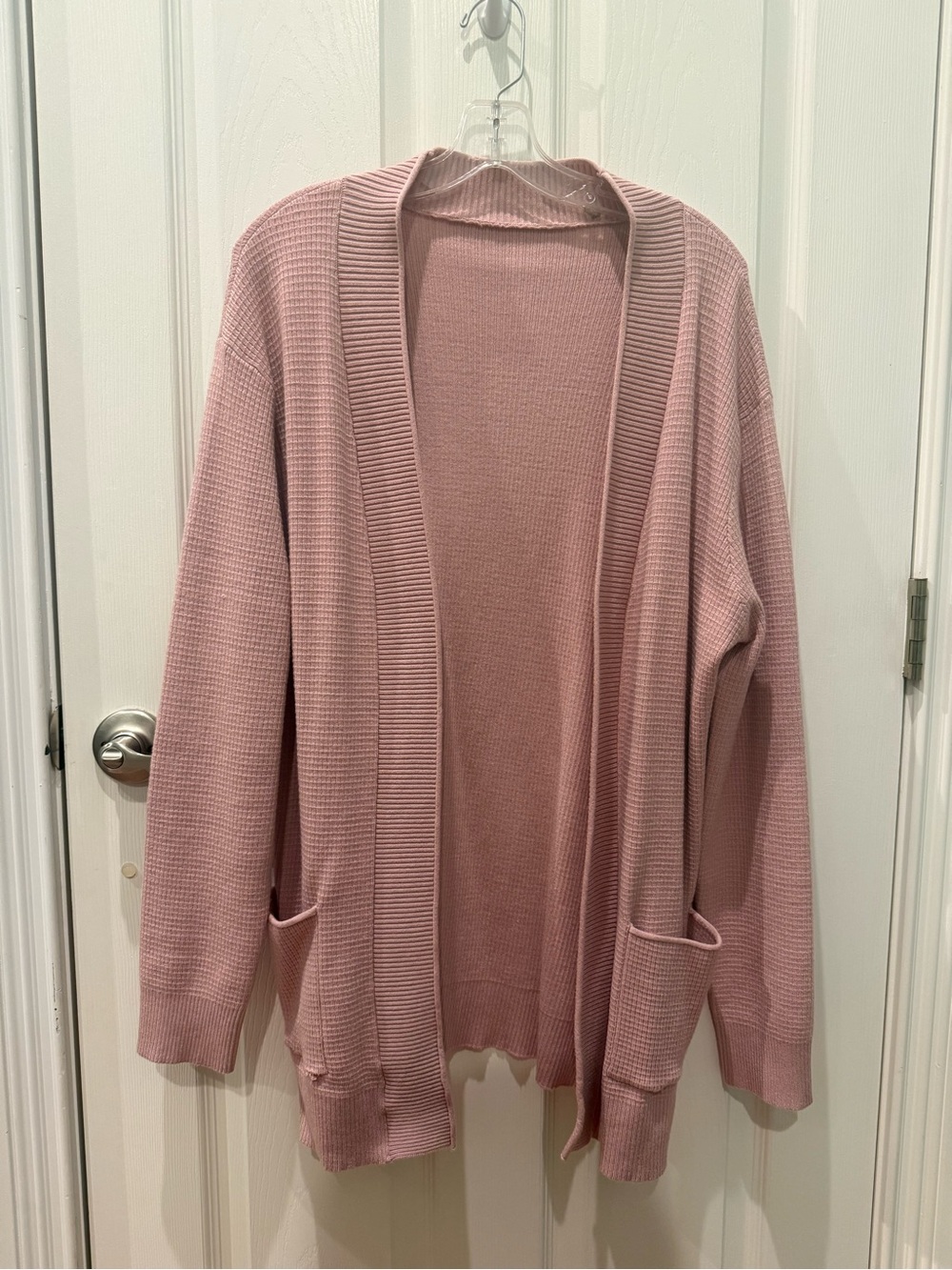 Open-Front Women's Cardigan Sweater - Dusty Pink